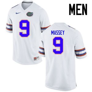 Men's Florida Gators #9 Dre Massey NCAA Nike White Authentic Stitched College Football Jersey JYU4362KB